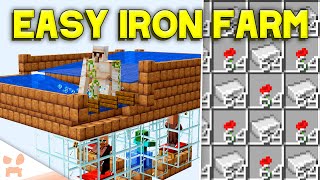 MINECRAFT 119 IRON FARM TUTORIAL  Easy Efficient [upl. by Moll]