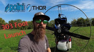 Paramotor foot Launching the Polini Thor 303 [upl. by Ofilia]