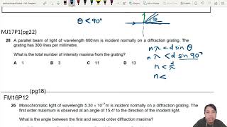 83b Ex2 MJ17 P11 Q28 Total Number of Maxima  AS Superposition  CAIE A Level 9702 Physics [upl. by Deppy]