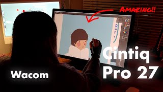 Wacom CINTIQ PRO 27 Unboxing amp Review [upl. by Kooima91]