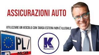 ASSICURAZIONI AUTO LA TARGA POLACCA assicurazioni consumatori [upl. by Doralynne]