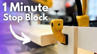 The Easiest DIY Miter Saw Stop Block [upl. by Dopp978]