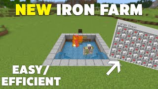 EASY and Efficient Iron Farm in Minecraft Bedrock 118 automatic [upl. by Linnet]