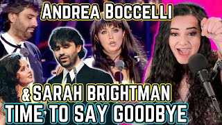 Andrea Boccelli And Sarah Brightman Time To Say Goodbye  Opera Singer Reacts LIVE [upl. by Wurster500]