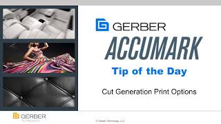 AccuMark Tip of the Day  Cut Generation Print Options [upl. by Orsa]