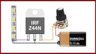 comment brancher un transistor mosfet Z44 avec une led 12v [upl. by Adriena]