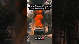 Land Rover Defender Caught Fire🔥 shorts ytshorts fire defender carfire [upl. by Yedoc]