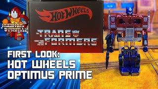 First Look Hot Wheels Optimus Prime Review [upl. by Elburr763]