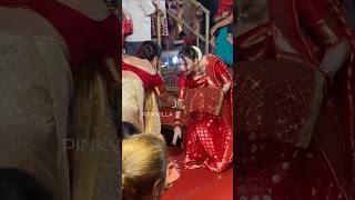 Sherlyn Chopra TOUCHES Rani Mukerjis Feet During Sindoor Khela  shorts durgapuja bollywood [upl. by Anissej256]