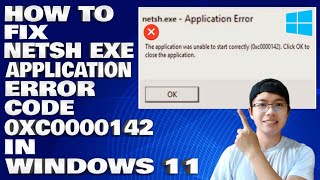 How To Fix Netshexe Application Error Code 0xc0000142 in Windows 11 [upl. by Marris]