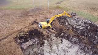 ucb excavators digging on soft soil [upl. by Uolymme]