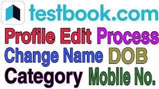 How to Edit Testbook Profile  Change NameDOBCategoryMobile Number  Edit Profile Testbook [upl. by Yadahs]