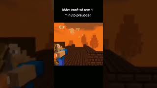 Fazendo speed run em 1 minuto 🗿🍷 minecraft memes [upl. by Relyk]