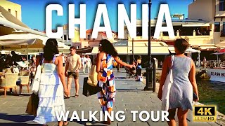 Chania Town amp Harbour Walking Tour Crete 4k [upl. by Borras]