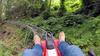 Gatlinburg Mountain Coaster onride HD POV 60fps Moonshine Mountain Coaster [upl. by Wahkuna]