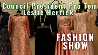 Council President ProTem Leslie Herrick at a local designers fashion show [upl. by Yrakaz419]