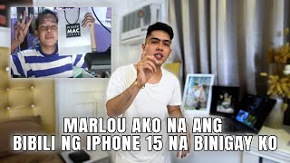 MARLOU BABAWIIN KO NA YANG iPhone15 NA REGALO KO SA ANAK MO AKO NA MISMO BIBILI NAN [upl. by Yelssew]