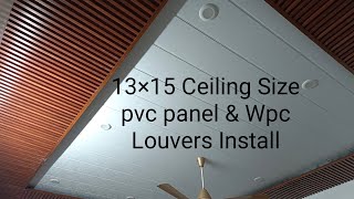 How to install wpc louvers panel in ceiling  Ceiling ke border me Louvers Kaise lagayestep by step [upl. by Edina]