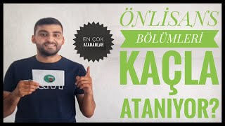 Ã–NLÄ°SANS ATAMA PUANLARI  EN Ã‡OK ATANANLAR Ã–NLÄ°SANS ATAMA SAYISI VE PUANLARI [upl. by Tatianas]