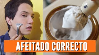 COMO AFEITARSE LA BARBA CORRECTAMENTE  Sin irritación y rápido Demo [upl. by Esila]