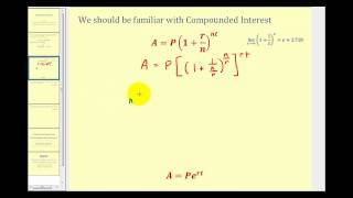 Continuous Interest Formula  Derivation [upl. by Eimareg232]