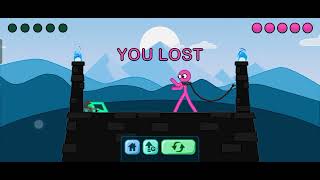 Green stick man  vs  pink stick man game  Vishal on gaming vog [upl. by Ellekcir]