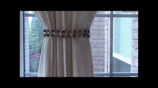 How to make beaded curtain tie backs and how to make your drapes pop [upl. by Edme489]