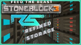 Everything You Need To Get Started With Refined Storage  In LESS Than 15 Minutes  Stoneblock 3 [upl. by Yanaton608]