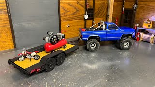 Traxxas Trx4m High Trail with Axial Trailer [upl. by Grossman936]