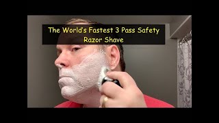 Worlds Fastest 3 Pass Shave [upl. by Htilil]