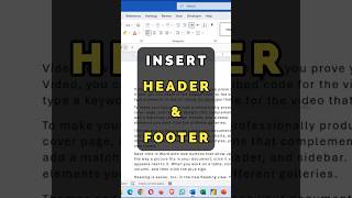 How to insert Header and Footer in a Word Document msword tips endlessknowledge [upl. by Faludi]