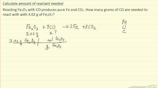 Calculate Amount of Reactant Needed Example [upl. by Arriec857]