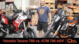 Yamaha Tenere 700 vs KTM 790 ADV comparison by Outback Motortek [upl. by Ordway303]