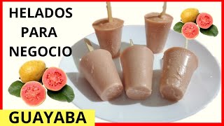 HELADO DE GUAYABA DELICIOSOS HELADOS CASEROS CREMOSOS DE GUAYABA [upl. by Crutcher]