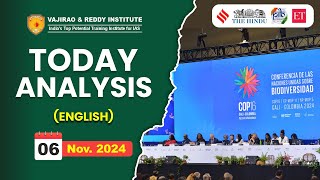 06 November 2024 Current Affairs Today Analysis in English by Vajirao amp Reddy IAS Institute [upl. by Repsac159]