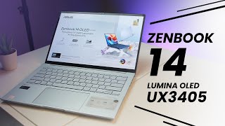 LAYAR LAPTOP INI 120HZ  Zenbook 14 OLED UX3405 Review [upl. by Aicre]