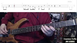 Crosstown Traffic by Jimi Hendrix  Bass Cover with Tabs PlayAlong [upl. by Aenit243]