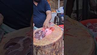 Best Goat Liver amp Lung Smooth Cutting Skill In BD Meat Shop [upl. by Nelleh]