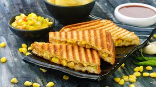 Paneer Corn Capsicum Sandwich  How To Make Tasty And Healthy Paneer Corn Capsicum Sandwich  IMWOW [upl. by Yeldoow352]