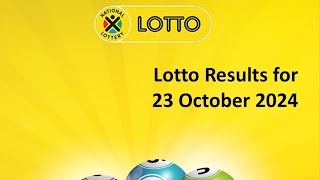 Lotto Results 23 October 2024 [upl. by Ztnarf990]