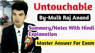 Untouchable  Mulk Raj Anand  Questions with Answers  MCQ [upl. by Anairt]