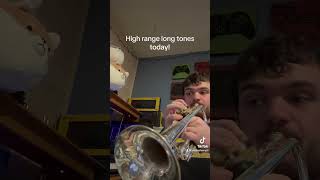 Longtime trumpet practice lead highnote trumpetmusic longtones [upl. by Anilac777]