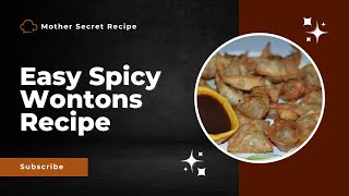 Spicy Beef Wontons  Starter Recipe  BY MOTHER SECRET RECIPES [upl. by Noitsuj625]