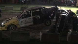 Glencoe Fair Demolition Derby 2016  8 Cylinder [upl. by Sallee]