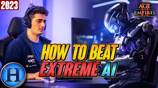 How To Beat Extreme AI in Age of Empires 2 2023 [upl. by Elleinahc725]