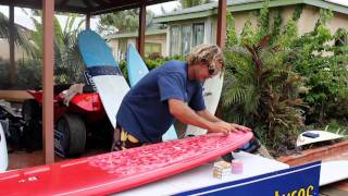 How to wax a surfboard [upl. by Adnalram]