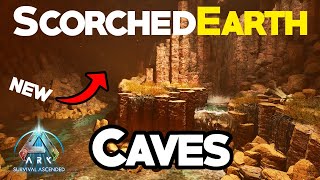 Exploring All The NEW Caves On SCORCHED EARTH In Ark Ascended [upl. by Airec]