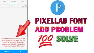 PIXELLAB MEIN NEW FONT KAISE ADD KARE PIXELLAB NEW FONT ADD PROBLEM SOLVE [upl. by Ellennad983]