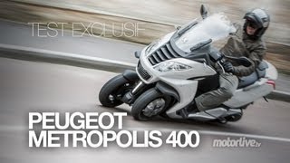 TEST EXCLUSIF  Peugeot Metropolis 400i 3 roues made in France [upl. by Tivad]