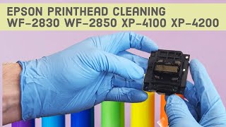 Manually Cleaning EPSON WF2850 Printhead XP4100 XP4105 XP4200 WF2830 [upl. by Getraer]